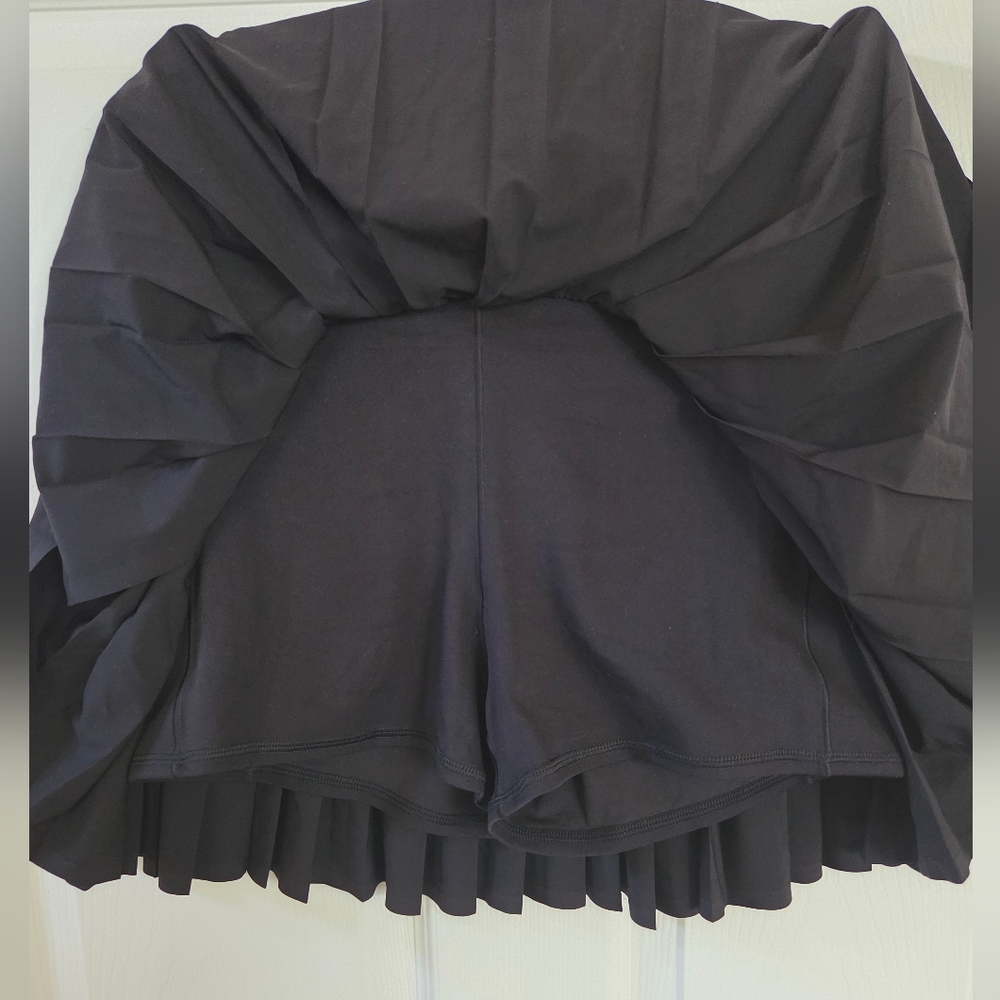 Aerie Offline Tiebreaker Pleated Skort Black Women's Large - Picture 3 of 7